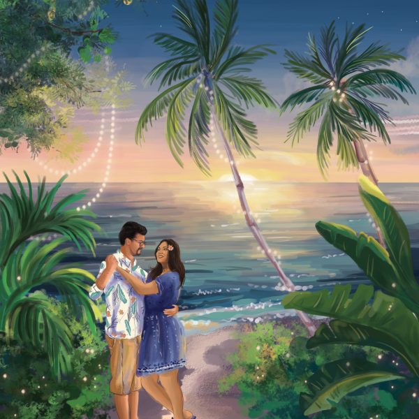 Alvin Danica Wedding Illustration